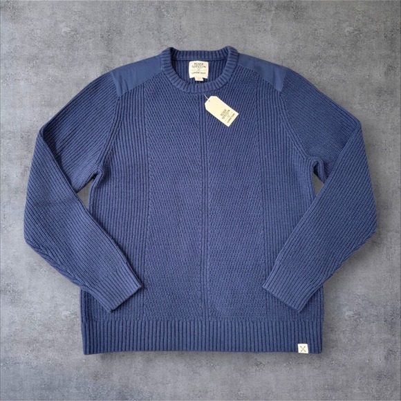 Lands End x Blake Shelton Heartland Sweater Mens Large‎ Blue Knit NWT - Picture 1 of 9